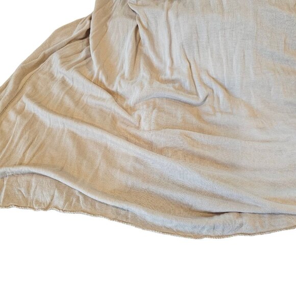 Elena Baldi Silk Blend Tiered Floral Print Maxi Dress Generous Size Medium Cream - Picture 9 of 13